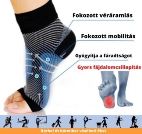 Kompressziós zokni - A lábfájás megelőzésére és enyhítésére (x)