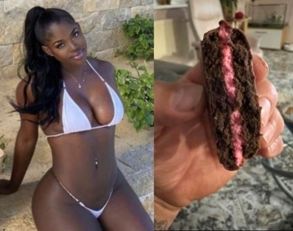 Fekete csempe rózsaszín fugával