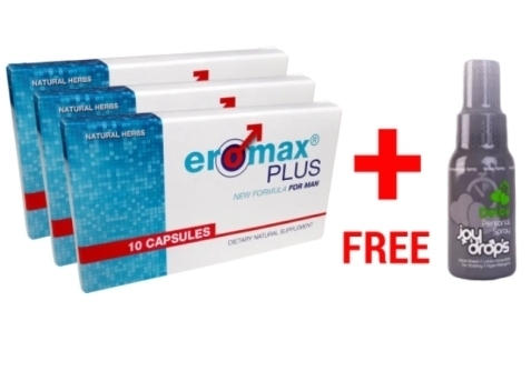 3 doboz Eromax Plus® potencianövelő kapszula + Késleltető spray (x)