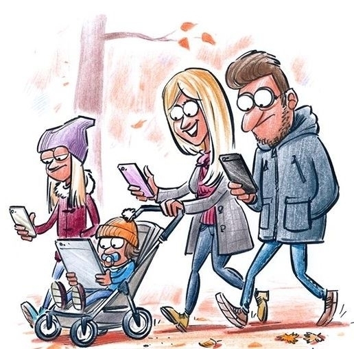 Családi séta napjainkban