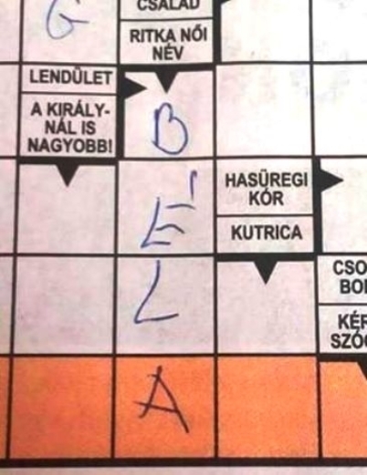 Keresztrejtvény rovat