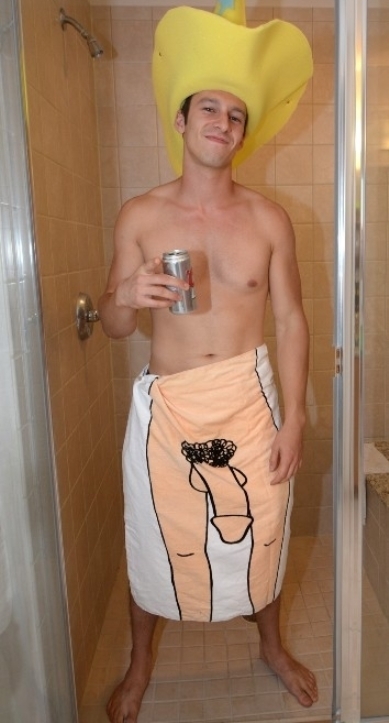 Hősünk ezzel a törcsivel próbált csajozni a szaunában