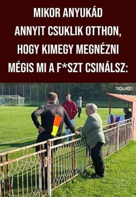 Anyuka úgy döntött, hogy kilátogat a meccsre 🙂
