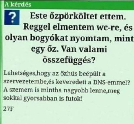 Bánja a tököm, csak ne ugorj ki az autóm elé! 🙂