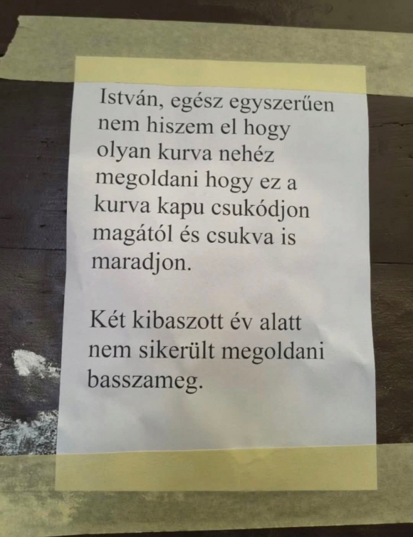 Hétköznapok - üzenet a közösképviselőnek