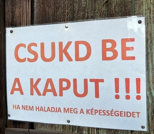 Egy kedves kis felirat